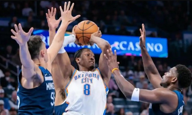 nba西部决赛森林狼143-101狂胜雷霆