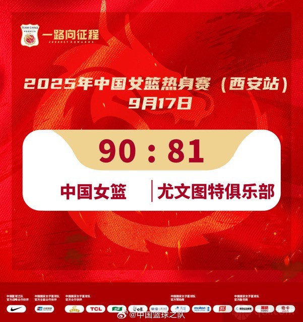 中国女篮90-81力克尤文图特女篮