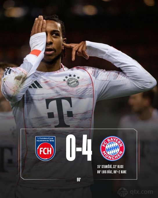 海登海姆0-4拜仁慕尼黑