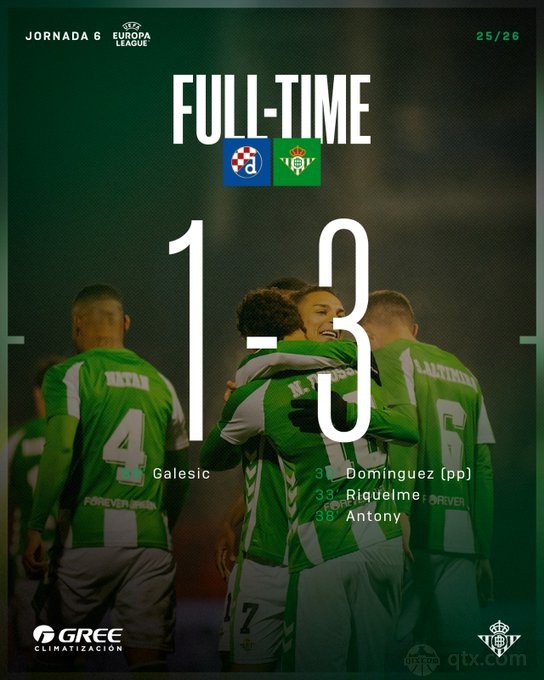 萨格勒布迪纳摩1-3皇家贝蒂斯