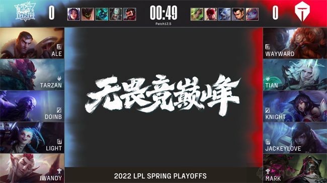 2022LPL春季赛季后赛战报TES vs LNG第一局BP