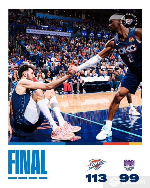 雷霆主场113-99大胜国王