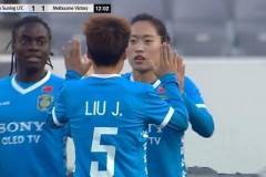 中国女足打入亚冠第一球 唐佳丽远射破门助苏宁扳平