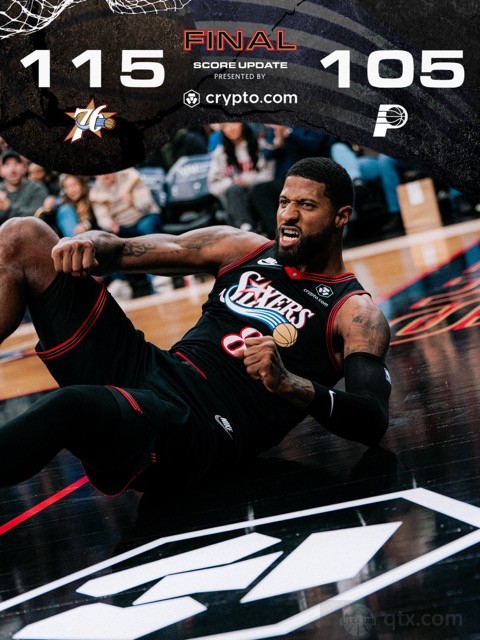 76人主场115-105力克步行者