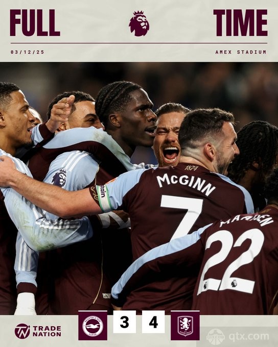 布莱顿3-4阿斯顿维拉