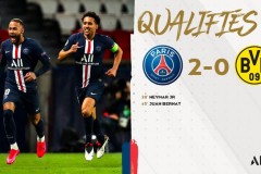 巴黎2-0多特晋级欧冠八强 内马尔破门贝尔纳特锁定胜局