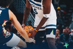 NBA常规赛森林狼客场149-142力克鹈鹕 爱德华兹44分 戈贝尔26+13