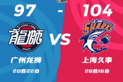 CBA聯賽最新戰況廣州男籃97-104上海男籃 布萊德索20分王哲林17+15