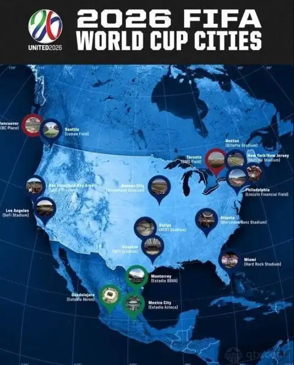 2026世界杯举办国家和城市详细版