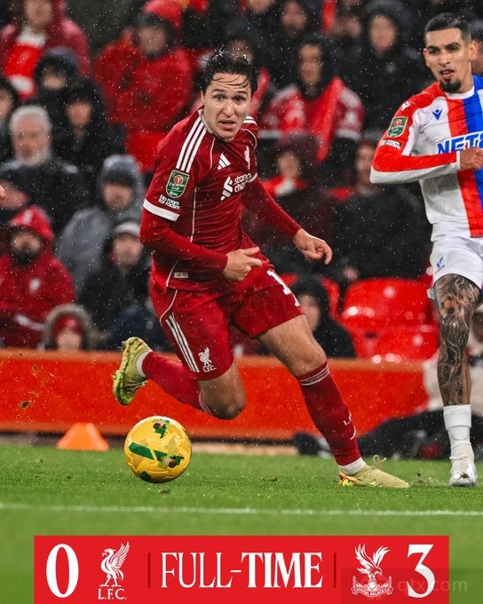 利物浦0-3水晶宫