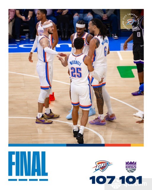 雷霆主场107-101国王