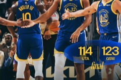 格林遭驱逐勇士主场123-114力克爵士 库里31分 马尔卡宁35+6成徒劳