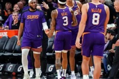 NBA常规赛太阳123-115战胜老鹰 比尔25分特雷杨21分7助