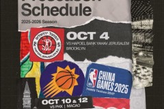 篮网季前赛赛程出炉 NBA中国赛将两战太阳