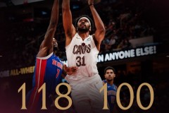 NBA季前赛骑士主场118-100大胜活塞 米切尔17分 阿伦15+6