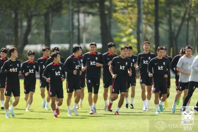 韩国队目前在多哈进行训练
