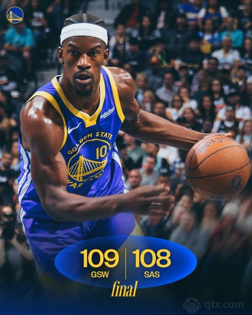 勇士客场109-108险胜马刺