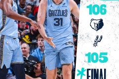 莫兰特缺阵灰熊主场106-105险胜马刺 小贾伦-杰克逊21+9 文班亚马空砍30分