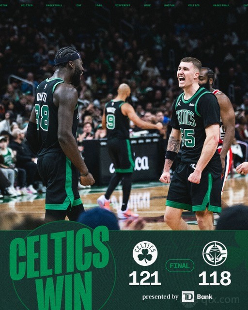 快船客场118-121惜败凯尔特人