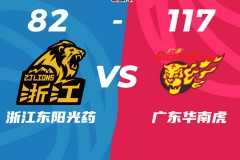 CBA季后赛广东男篮117-82广厦男篮 系列赛总比分3-1晋级半决赛