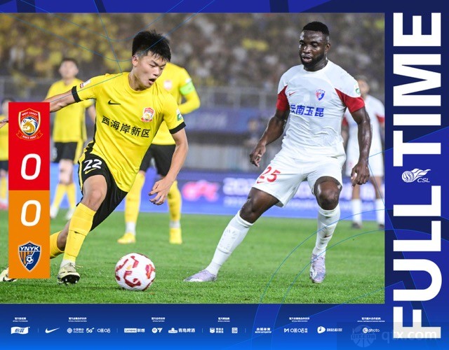 青岛西海岸0-0云南玉昆
