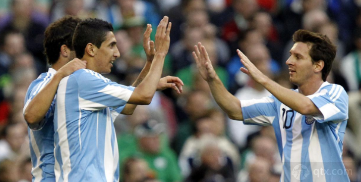 阿根廷核心球员梅西与迪马利亚