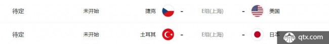 2019.8.31男篮世界杯E组上海赛程