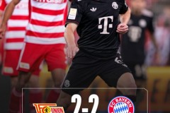 德甲柏林联合2-2拜仁 迪亚斯爆射破门 凯恩补时头球绝平