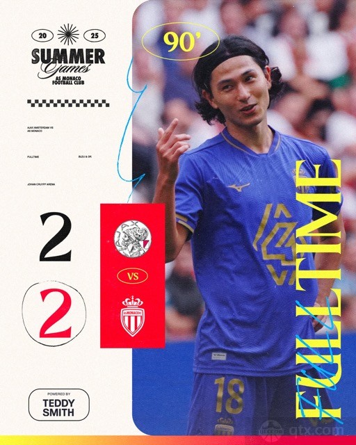 阿贾克斯2-2摩纳哥