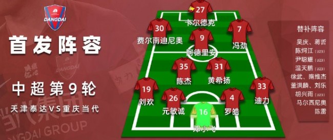 天津泰达2-1重庆当代战报