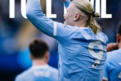 英超曼城2-0埃弗顿 哈兰德梅开二度建功