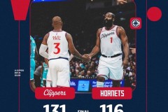 NBA常规赛快船客场131-116轻取黄蜂 哈登狂轰55分 祖巴茨18+9