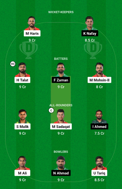 AST vs UMA Dream11 Team Choice 1