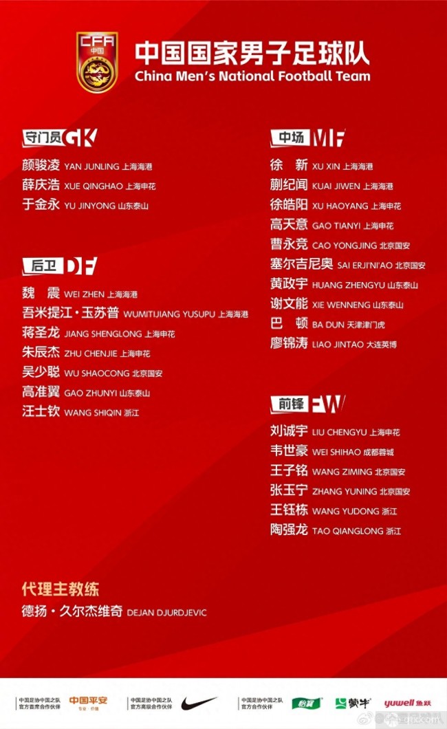 国足集训名单