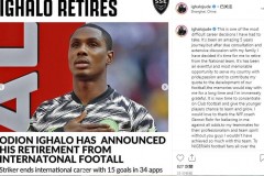 伊哈洛退出尼日利亚国家队
