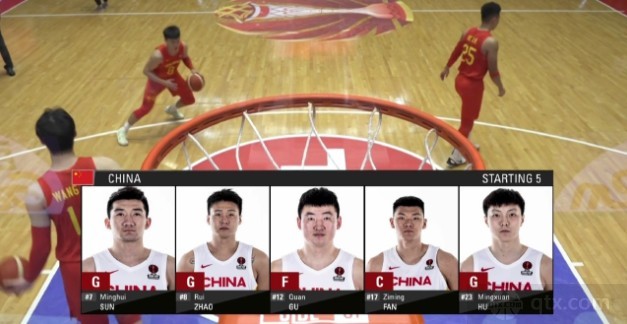 中国男篮首发名单