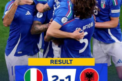 欧洲杯D组意大利2-1阿尔巴尼亚 巴雷拉弧顶远射帮助球队完成逆转