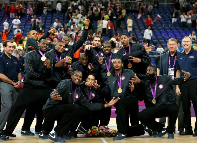 2012年伦敦奥运会男篮决赛美国队夺得金牌