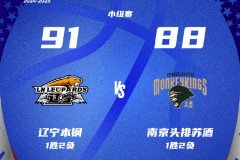 CBA俱乐部杯辽宁男篮91-88南京男篮 弗格25+5郭昊文空砍20分