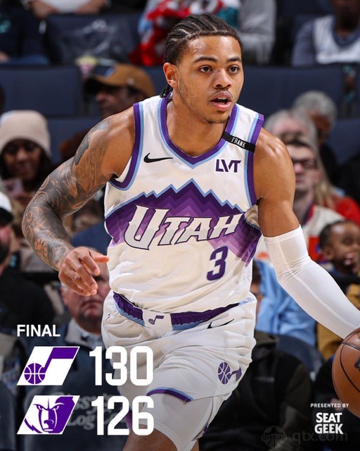 爵士客场130-126险胜灰熊