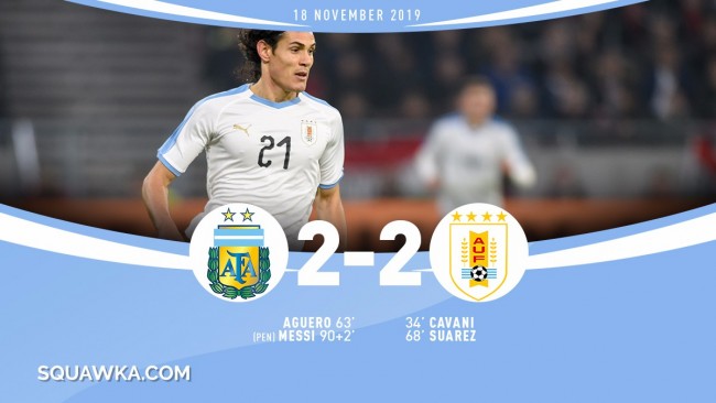 阿根廷2-2乌拉圭战报