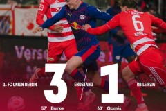 德甲柏林联合3-1RB莱比锡 莱比锡爆冷输球
