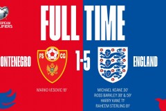 英格兰5-1黑山收获两连胜  巴克利梅开二度