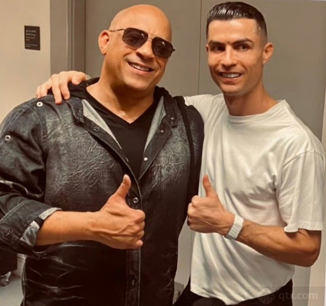 范迪塞尔C罗合影