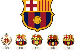 巴塞罗那队徽演变史 巴萨11个版本队徽由来及文化内涵