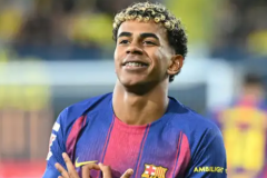 亚马尔遭黄潜暴力放铲 随后打入制胜球