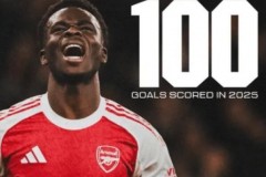 阿森纳今年已打进100球 连续三年完成此壮举