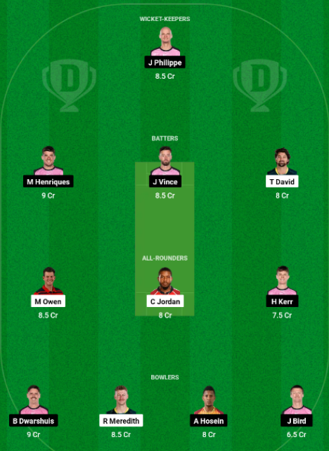 HUR vs SIX Dream11 Team Choice 1