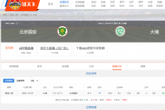 北京国安vs香港大埔直播在哪看？北京国安亚冠在线免费观看