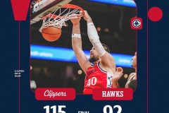 NBA常规赛快船客场115-92大胜老鹰 哈登27+9 伦纳德21分